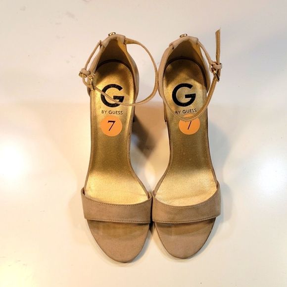 G-BY GUESS-SHANTEL ANKLE STRAP SUEDE WOMEN"S SANDAL - Picture 2 of 14